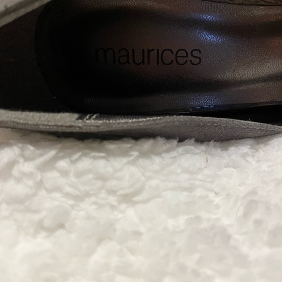 Maurices Black & Gray Peep Toe Heels - Picture 3 of 5